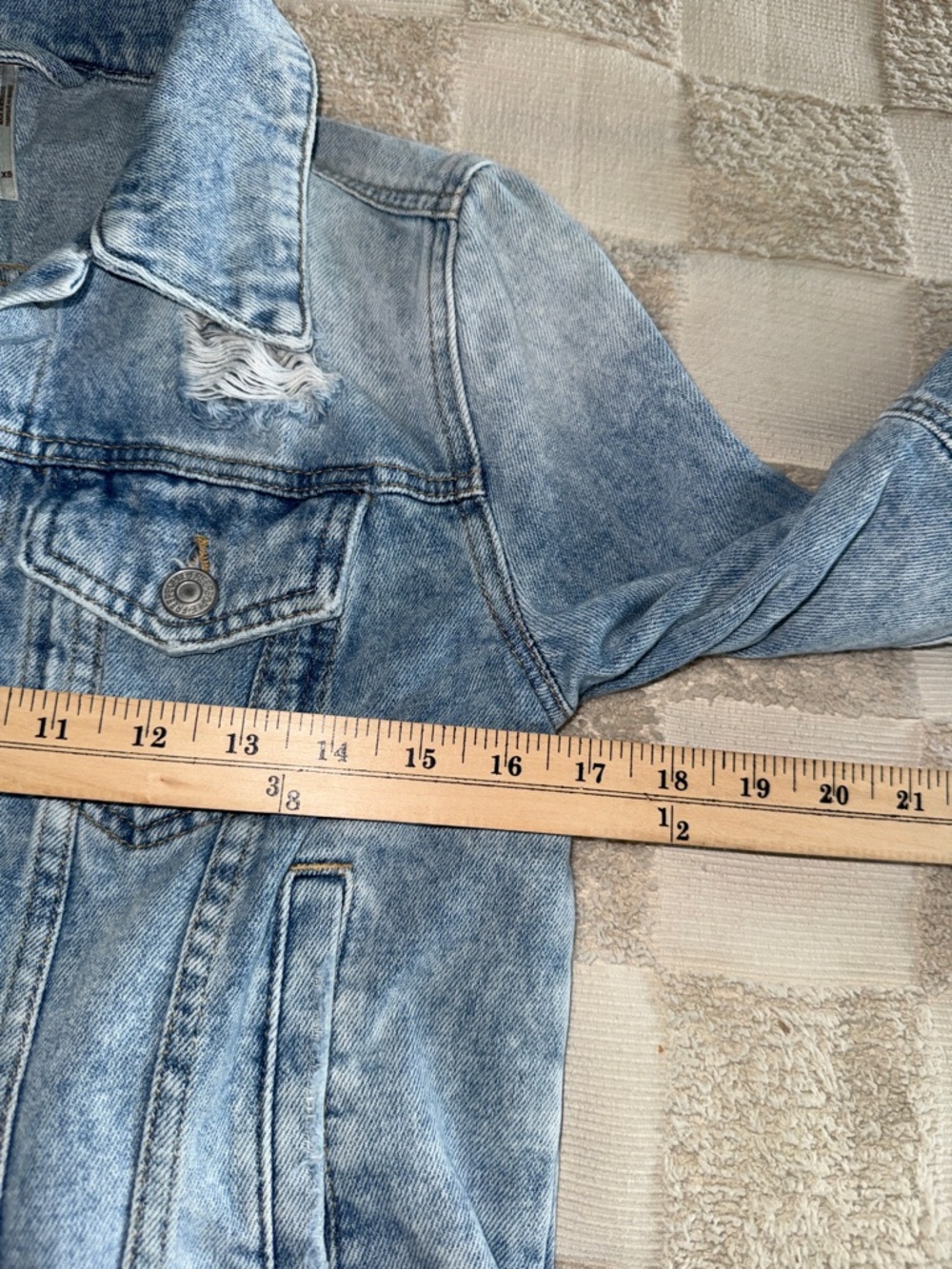 Free People‎ "Rumors" trucker jacket style XS Oversized - Picture 3 of 4